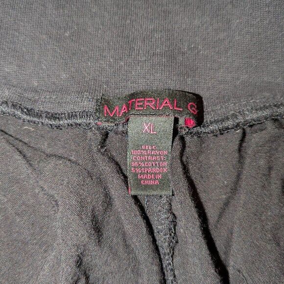 Material Girl Size XL Black High Waist Harem Loose Pants Joggers - Picture 6 of 7